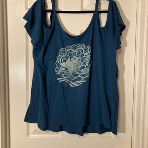 BOGO Torrid cold shoulder Mermaid shirt size 3
